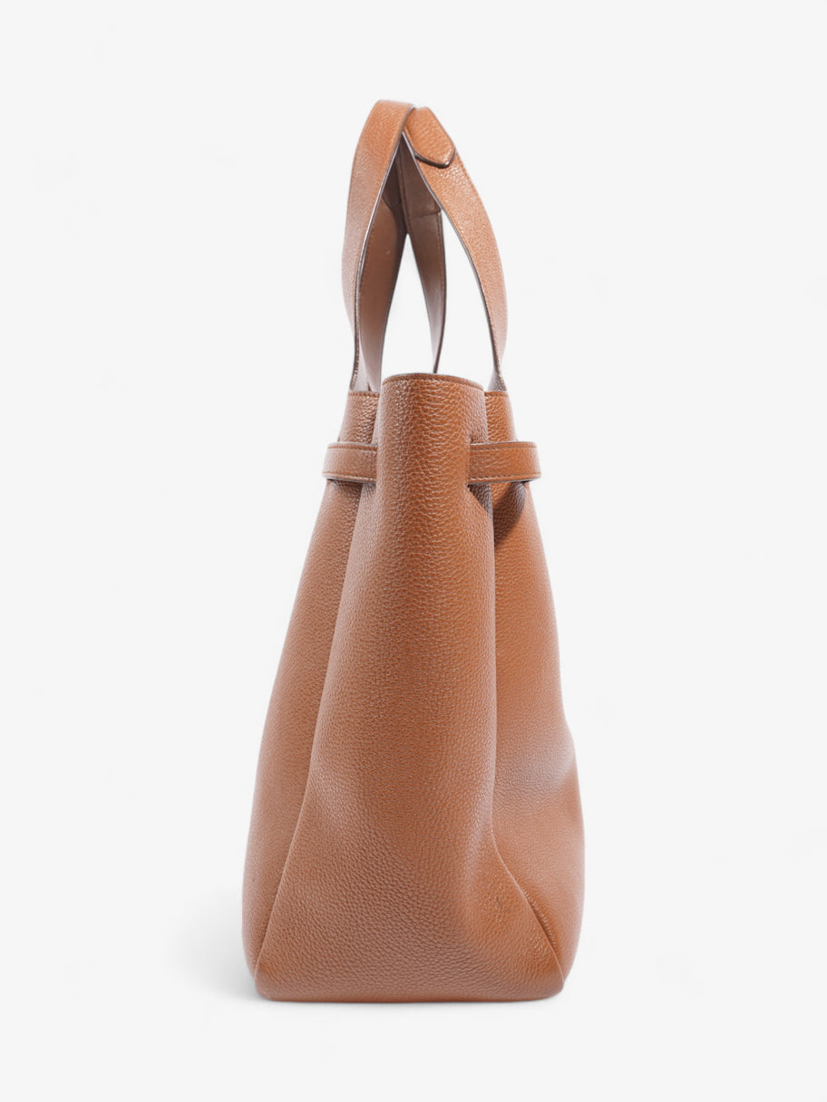 Prada Dynamique Tote Brown Leather Image 3