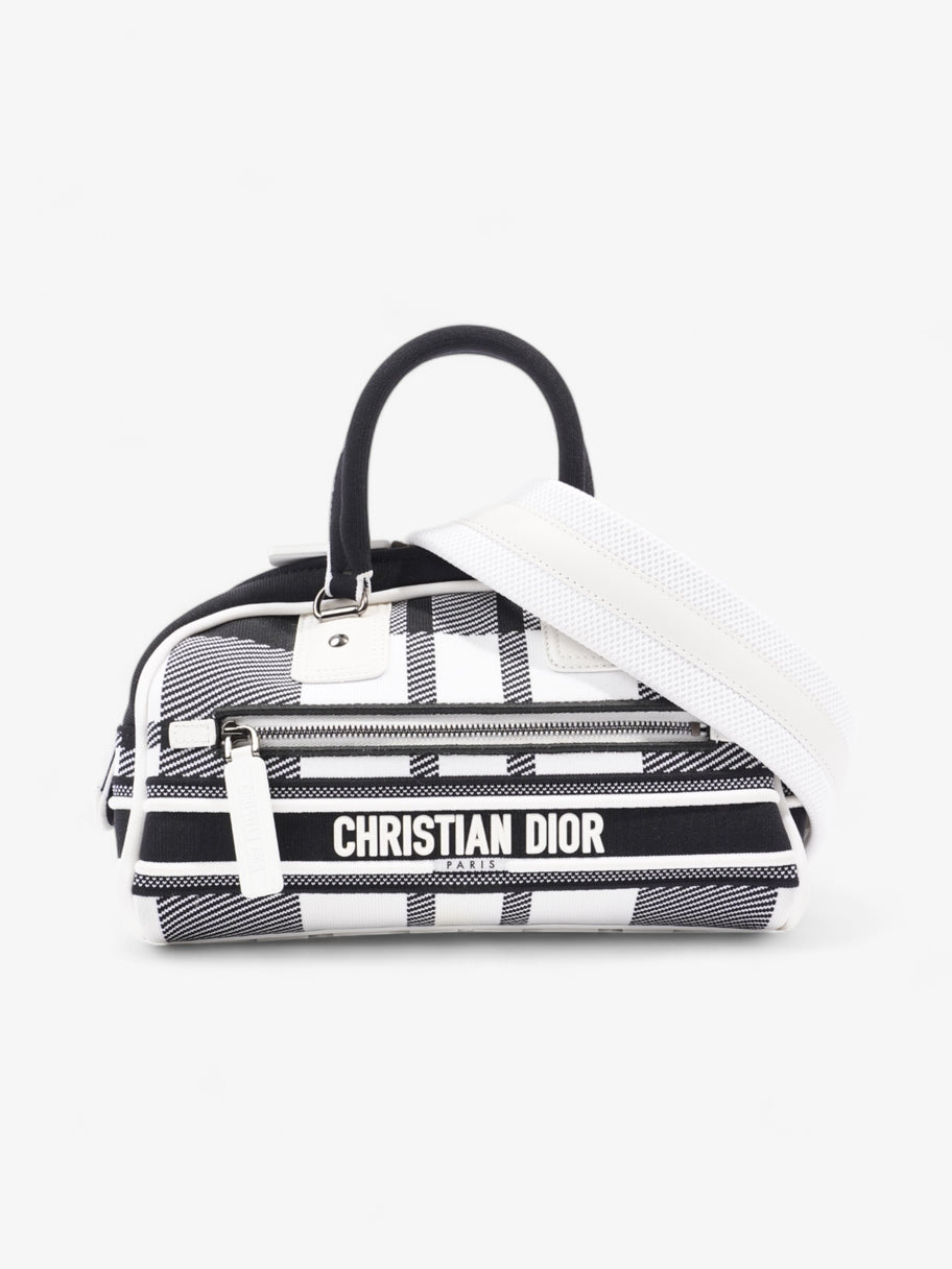 Christian Dior Vibe Zip Bowling Bag Black / White Cloth Image 1