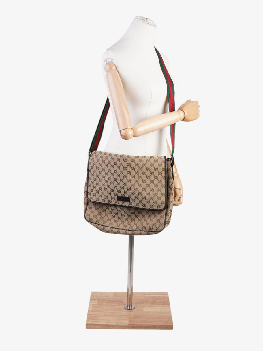 Gucci Messenger Bag Beige / Brown Canvas Image 2