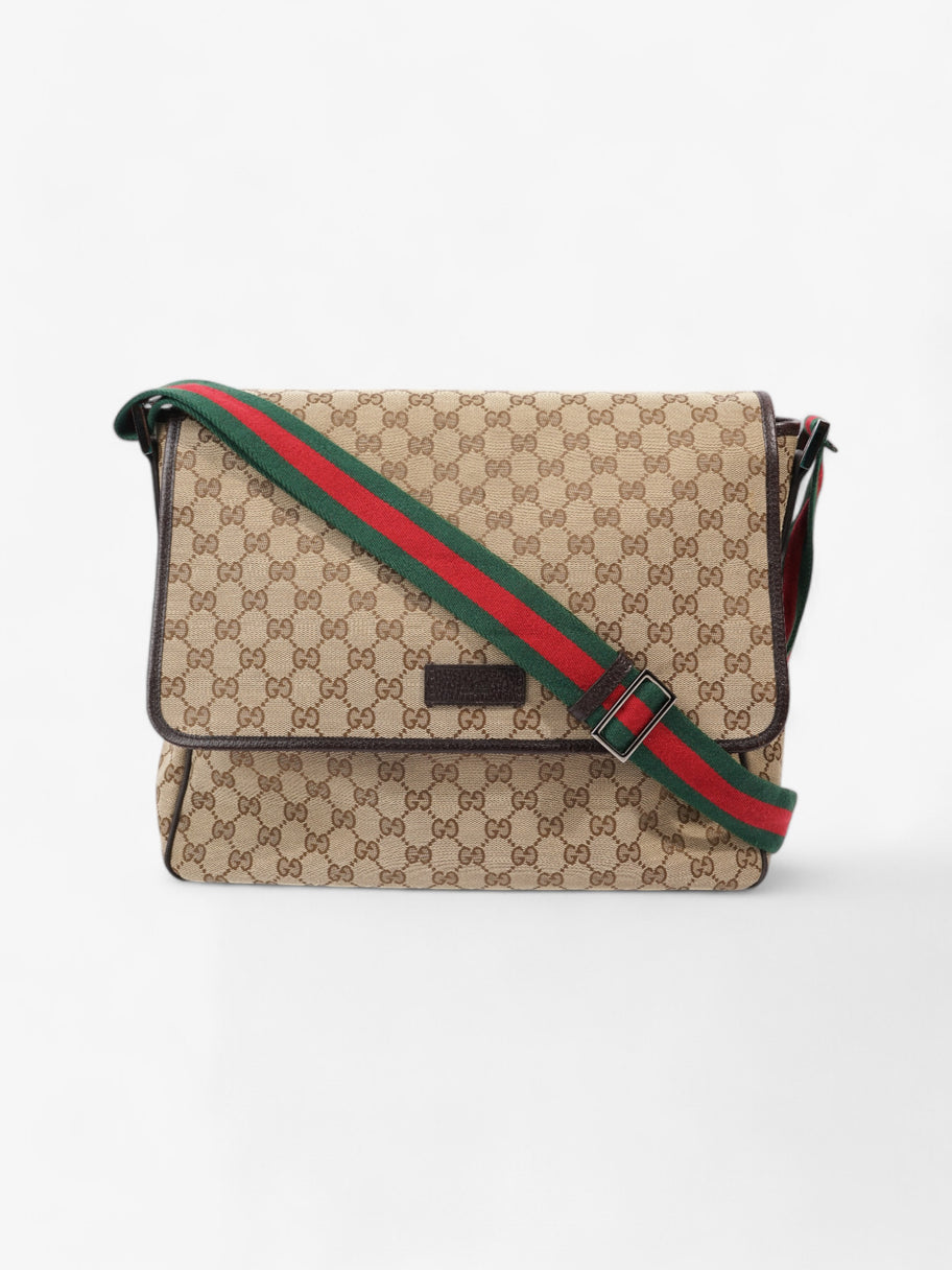 Gucci Messenger Bag Beige / Brown Canvas Image 1