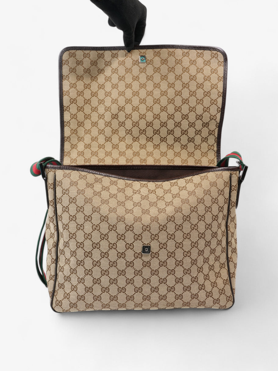 Gucci Messenger Bag Beige / Brown Canvas Image 8