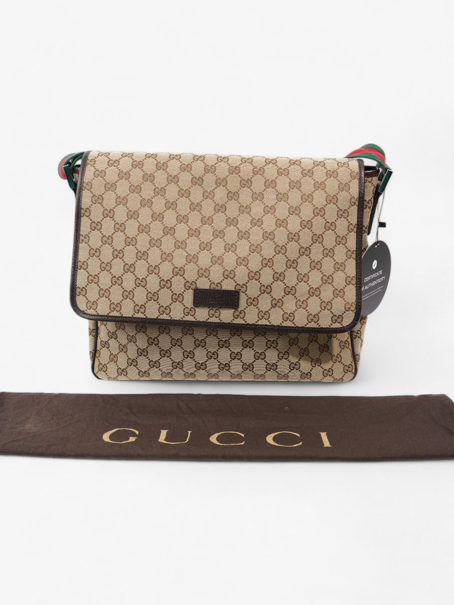 Gucci Messenger Bag Beige / Brown Canvas Image 10