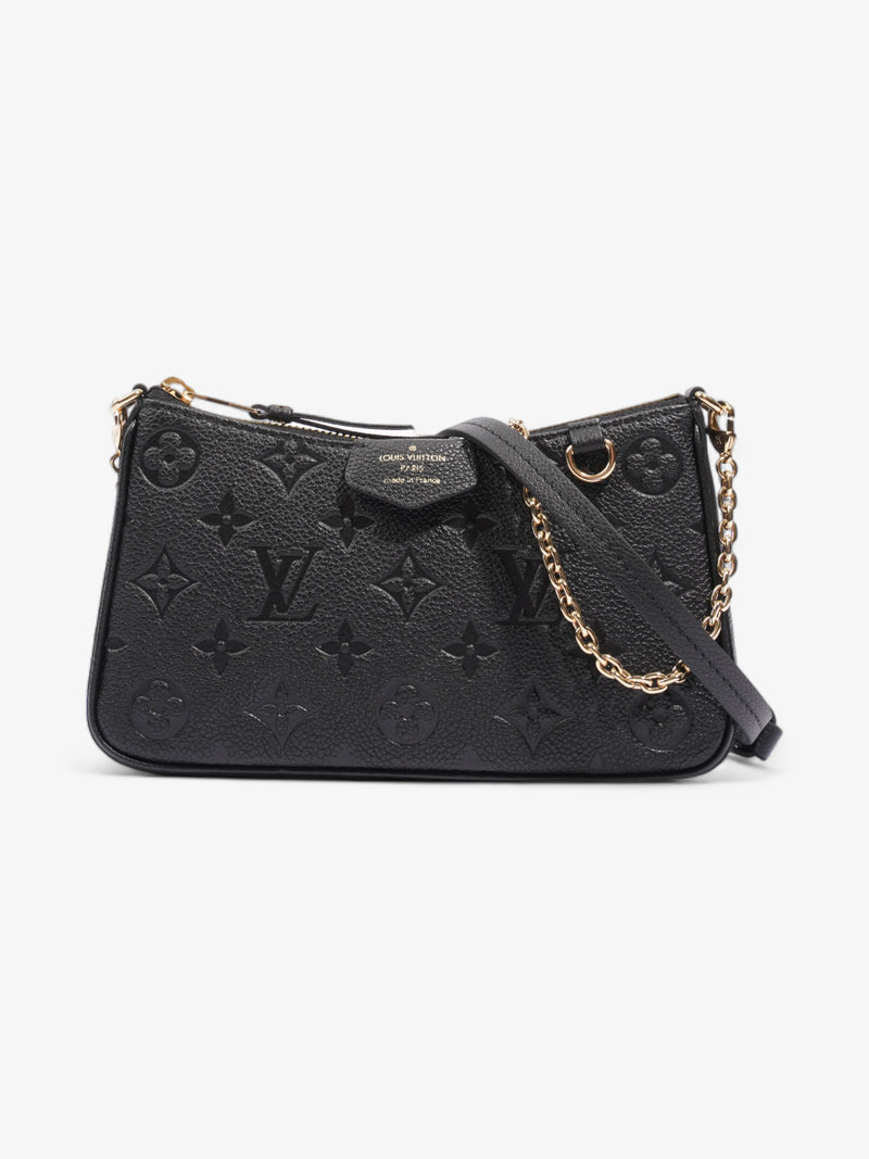  Louis Vuitton Easy Pouch On Strap Black Empreinte Leather