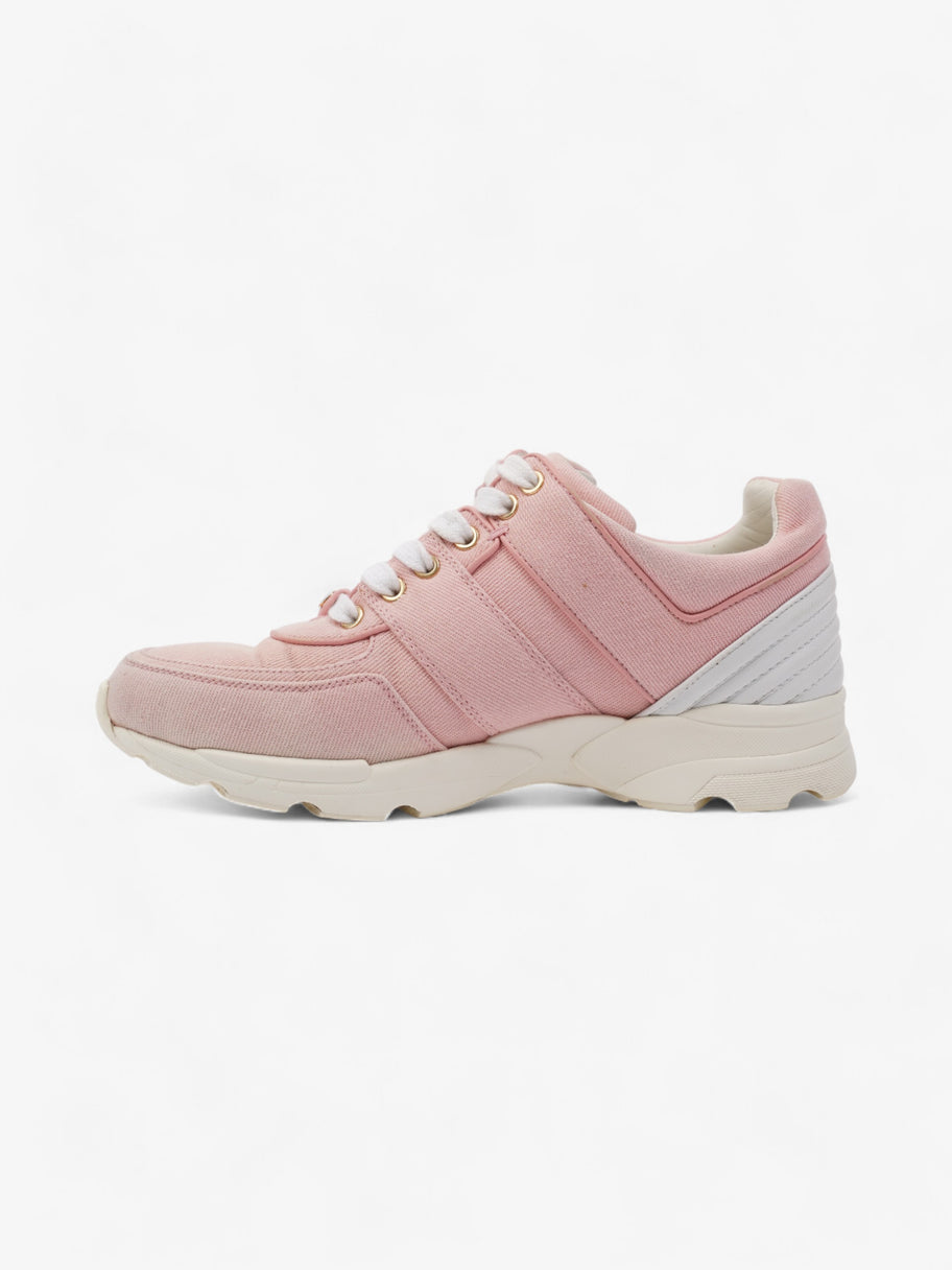 Chanel CC Canvas Sneakers Pink / White Canvas EU 37.5 UK 4.5 Image 3