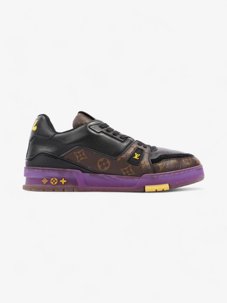 Louis Vuitton LV Low Top Sneakers Black / Monogram / Purple Leather EU 43 UK 9 Image 1