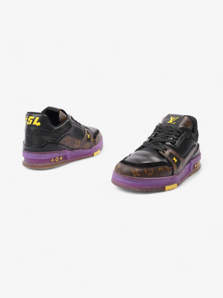 Louis Vuitton LV Low Top Sneakers Black / Monogram / Purple Leather EU 43 UK 9 Image 9