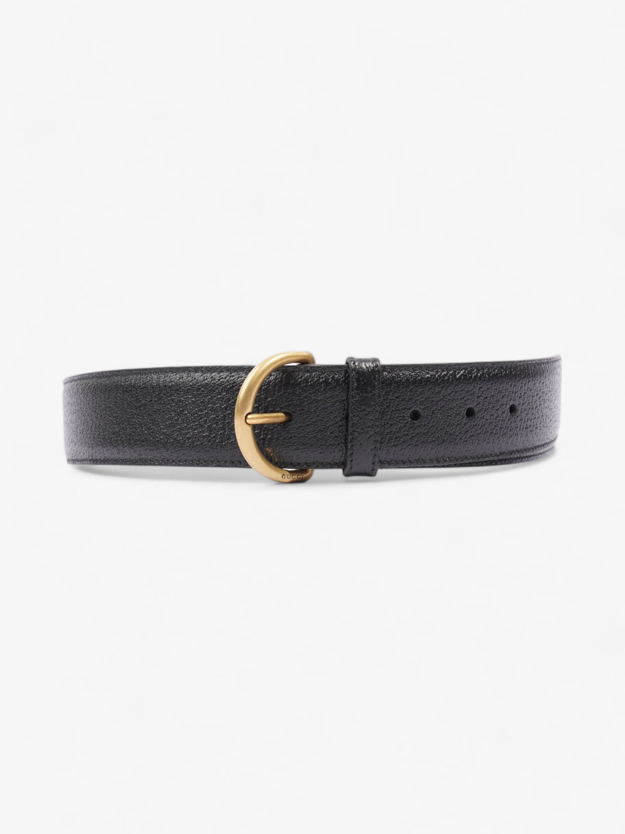 Gucci Buckle Belt Black Leather 85cm 34