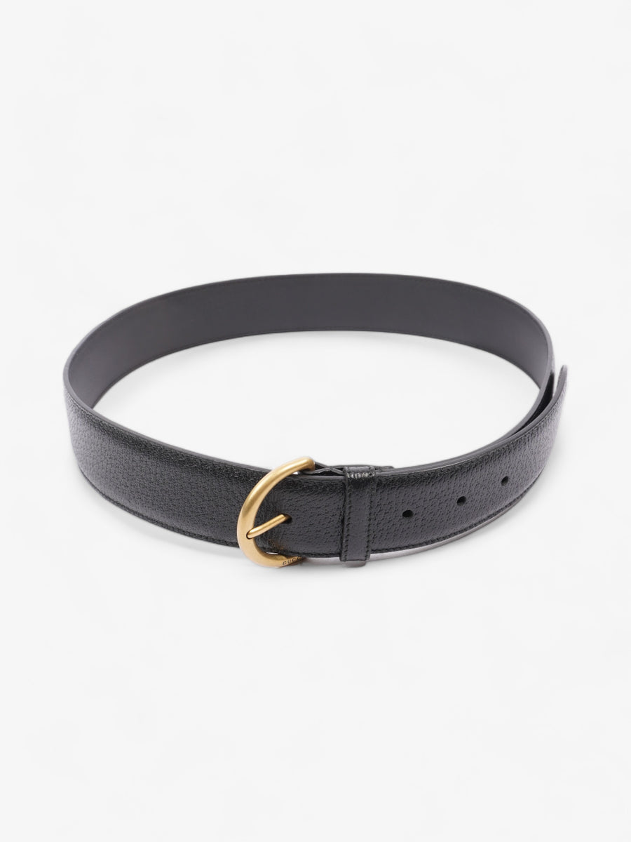 Buckle Belt Black Leather 85cm 34