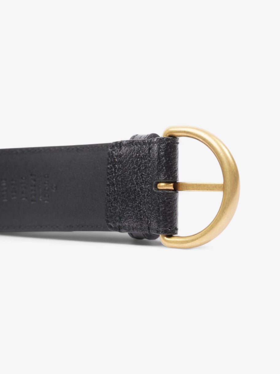 Gucci Buckle Belt Black Leather 85cm 34