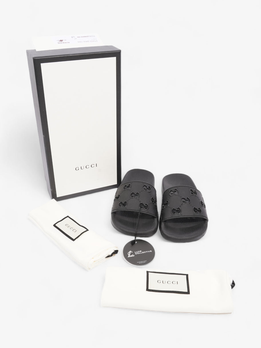 Gucci GG Slides Black Rubber EU 37 UK 4 Image 10