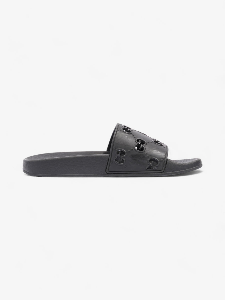 Gucci GG Slides Black Rubber EU 37 UK 4 Luxe Collective