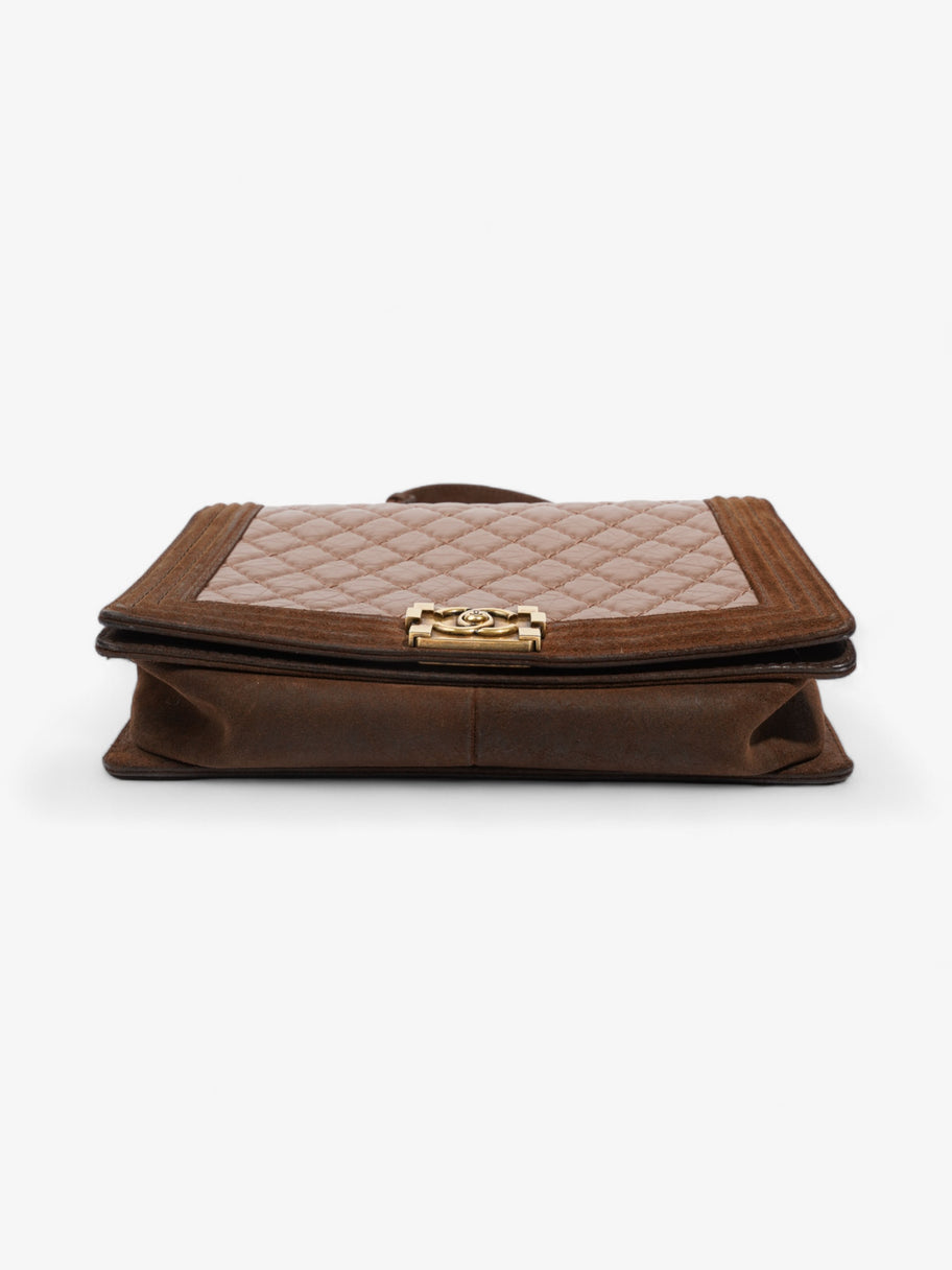 Chanel Boy  Brown  Suede Large Image 6