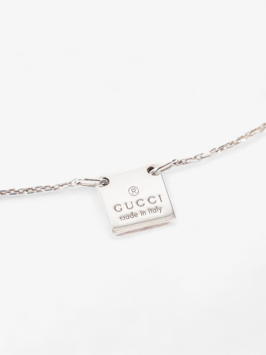 Gucci Logo Pendant Necklace Silver Silver Sterling Image 2