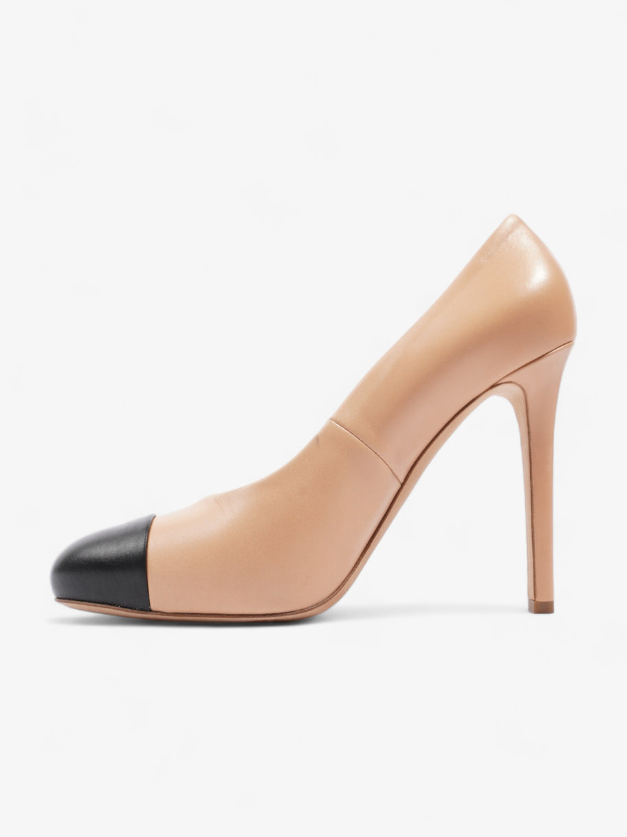 Chanel CC Cap Toe Heels 110 Nude / Black Leather EU 41 UK 8 Image 3