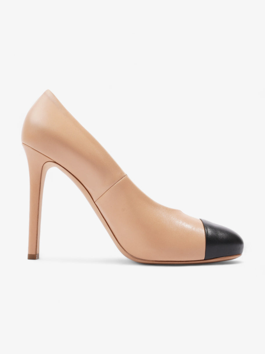 Chanel CC Cap Toe Heels 110 Nude / Black Leather EU 41 UK 8 Image 4