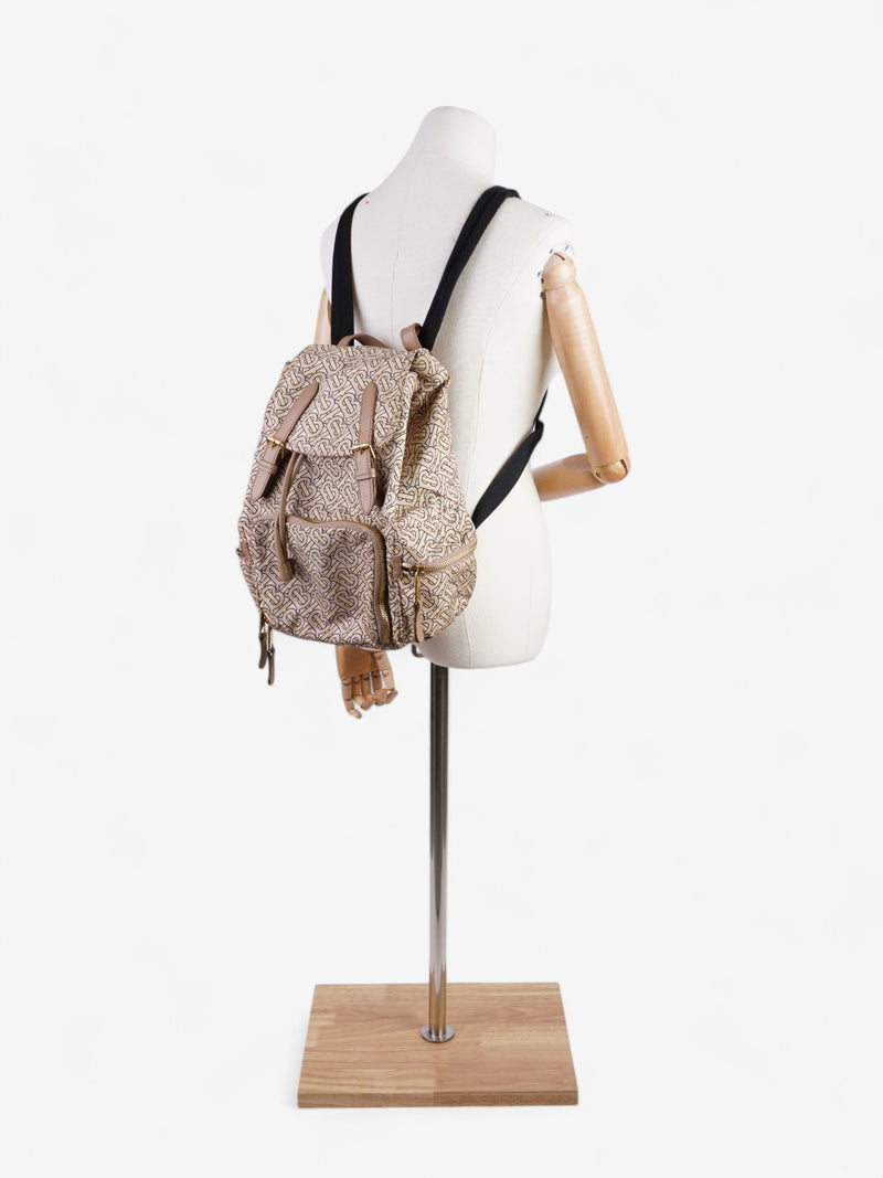  Burberry TB Backpack Blush / Beige / Black Nylon Medium