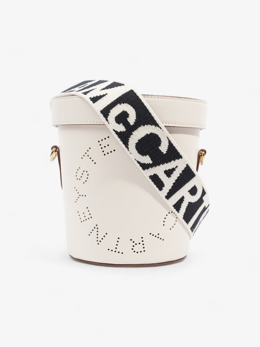 Stella McCartney Logo Bucket Cream Leather Image 1