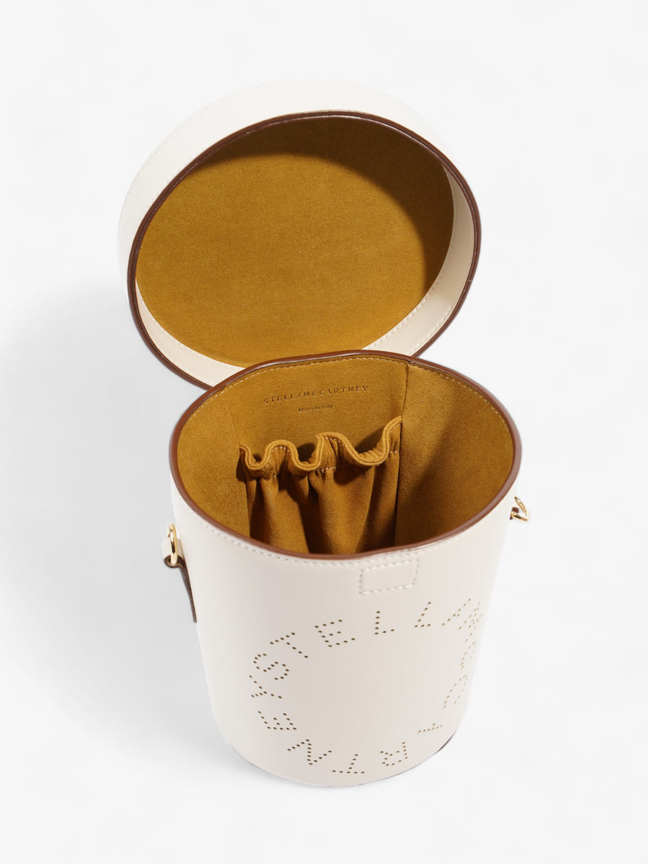 Stella McCartney Logo Bucket Cream Leather Image 8