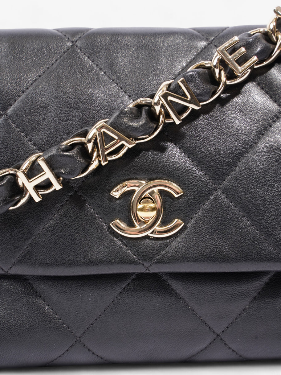 Chanel Flap Black Lambskin Leather Image 3