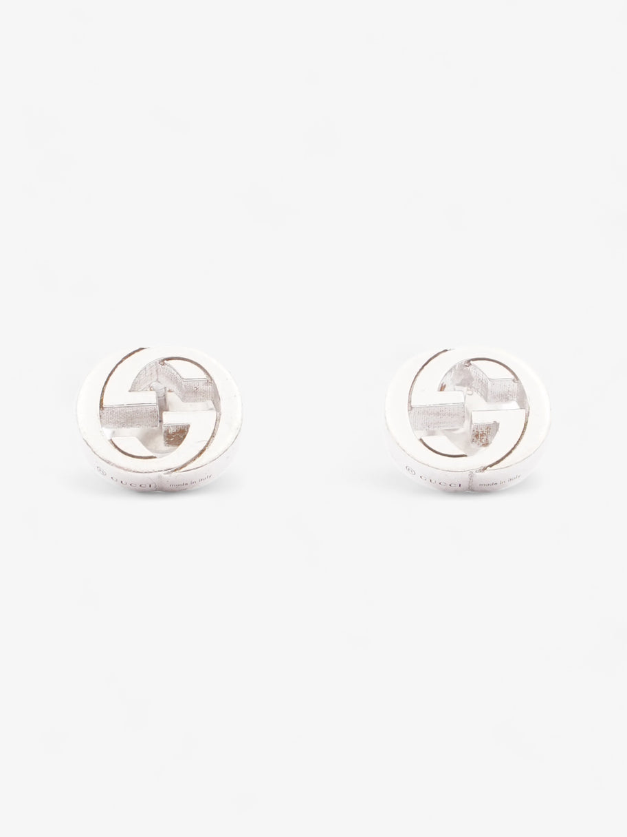 Gucci Interlocking G Stud Earrings Silver Silver Sterling Image 1