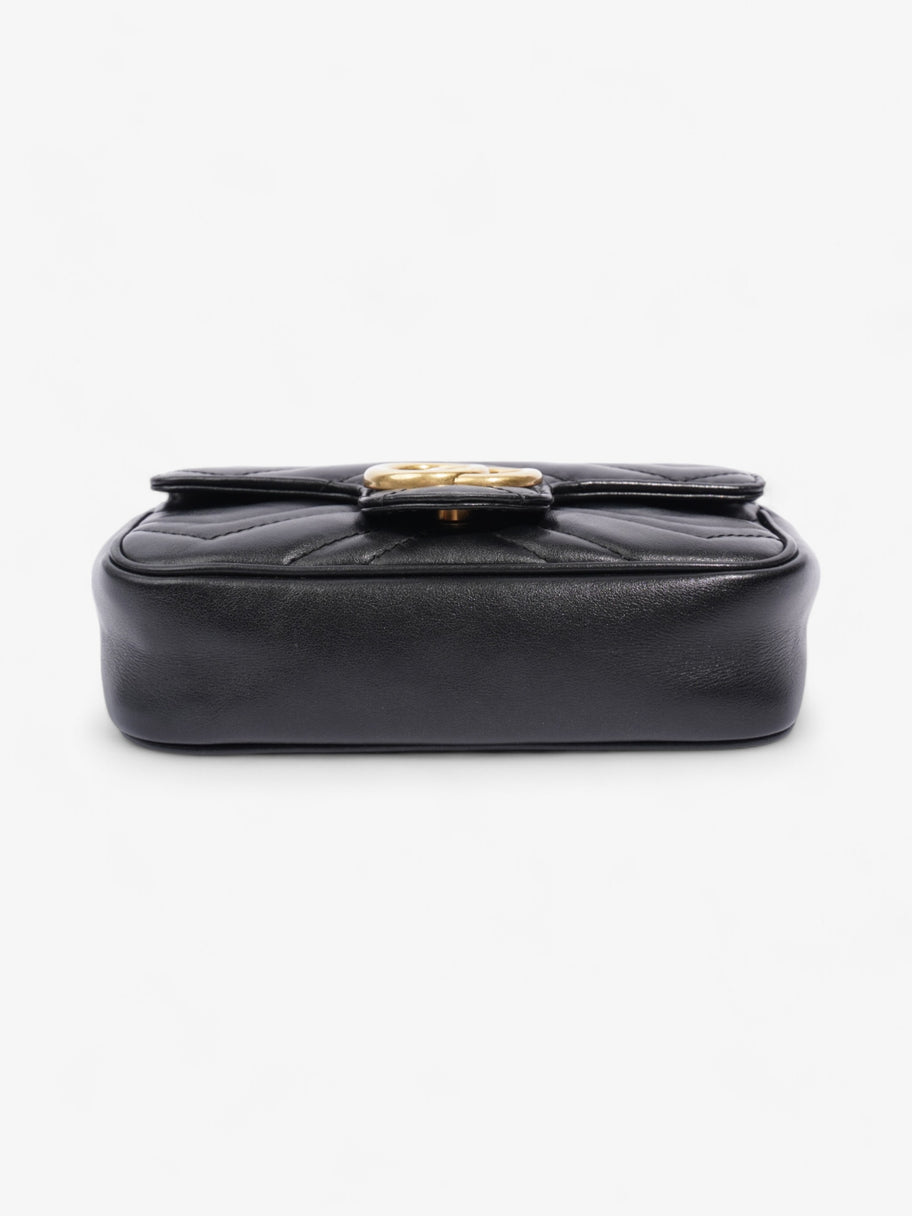 Gucci GG Marmont Black Matelasse Leather Super Mini Image 6