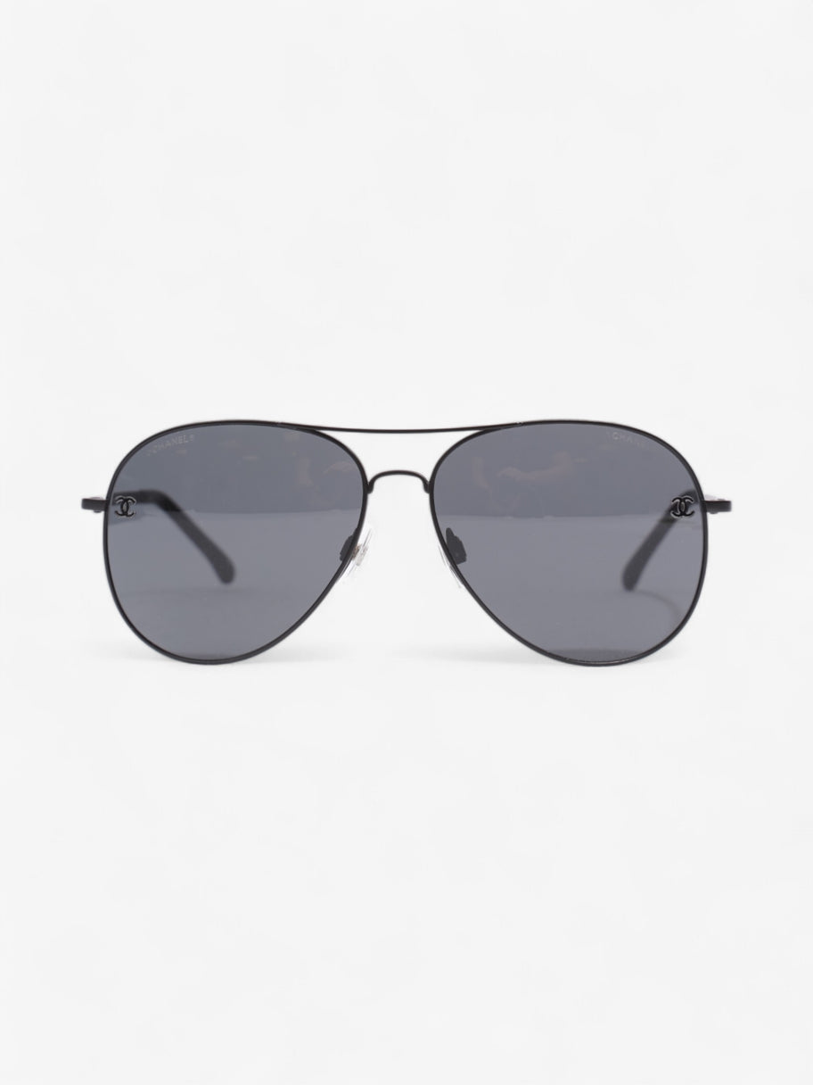 Chanel CC Aviator Black Acetate 135mm Image 1