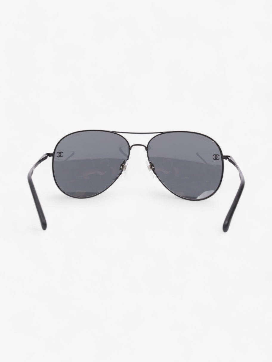 Chanel CC Aviator Black Acetate 135mm Image 3