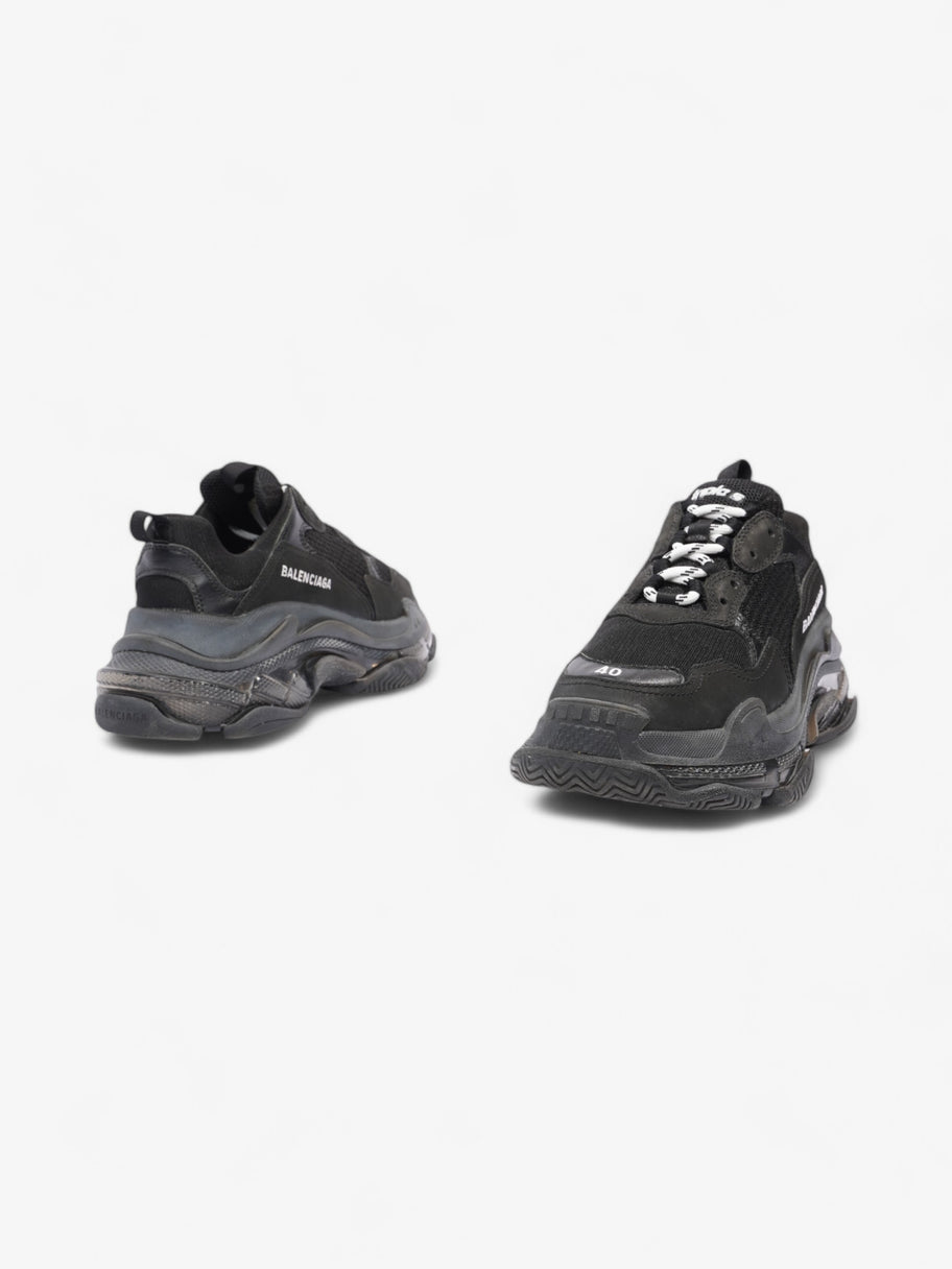 Balenciaga Triple S Clear Sole Black / White Mesh EU 40 UK 7 Image 9