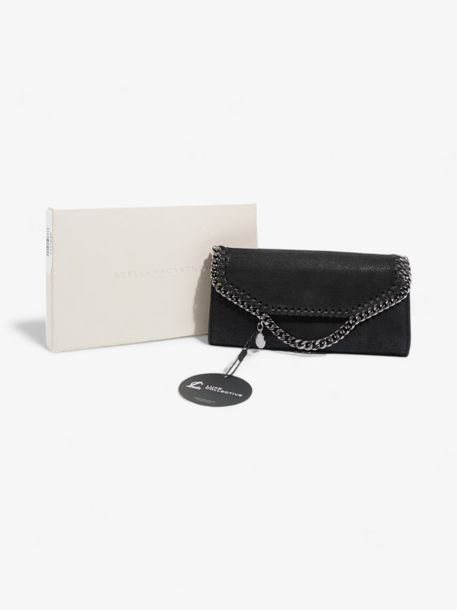 Stella McCartney Falabella Continental Wallet Black Fabric Image 10