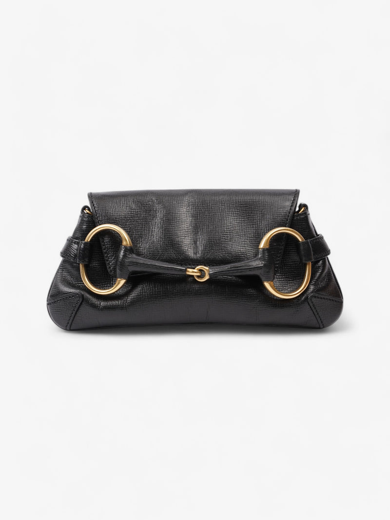  Gucci Horsebit Clutch Black Leather