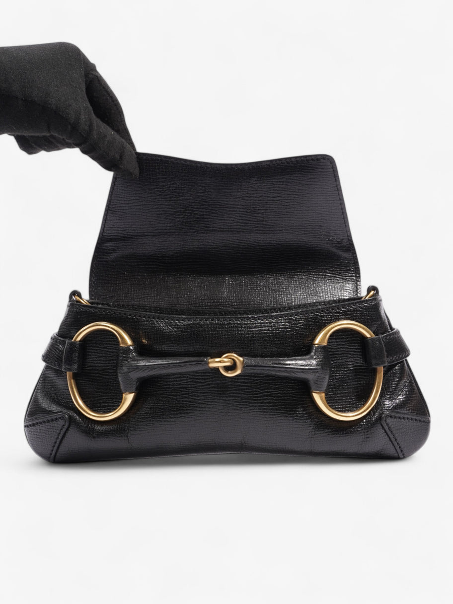 Gucci Horsebit Clutch Black Leather Image 6