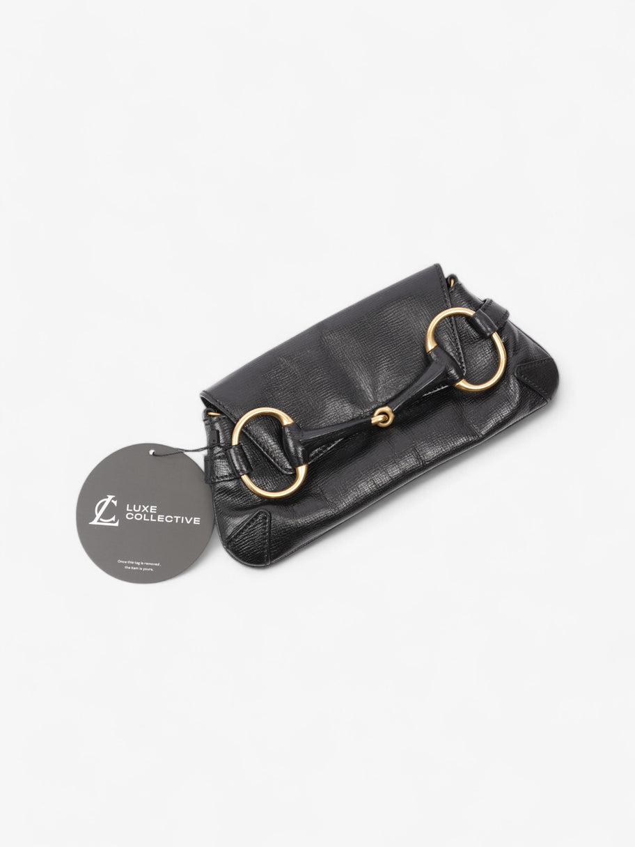 Gucci Horsebit Clutch Black Leather Image 8