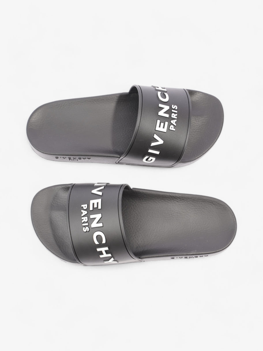 Givenchy Logo Slider Black / White Rubber EU 37 UK 4 Image 9