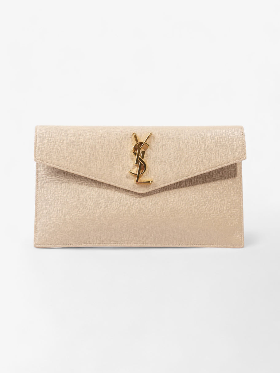 Saint Laurent Envelope Pouch Dark Latte Grained Leather Medium Image 1