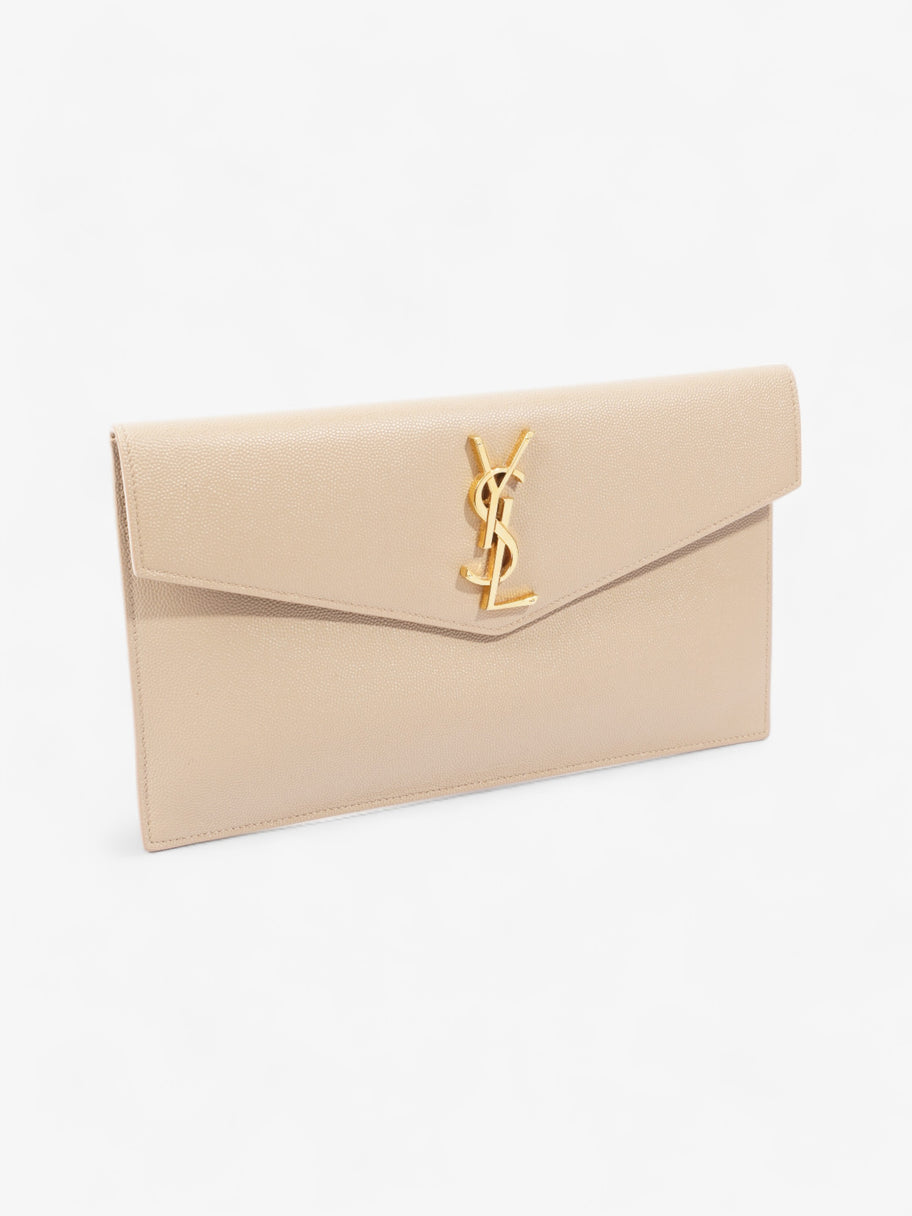 Saint Laurent Envelope Pouch Dark Latte Grained Leather Medium Image 5