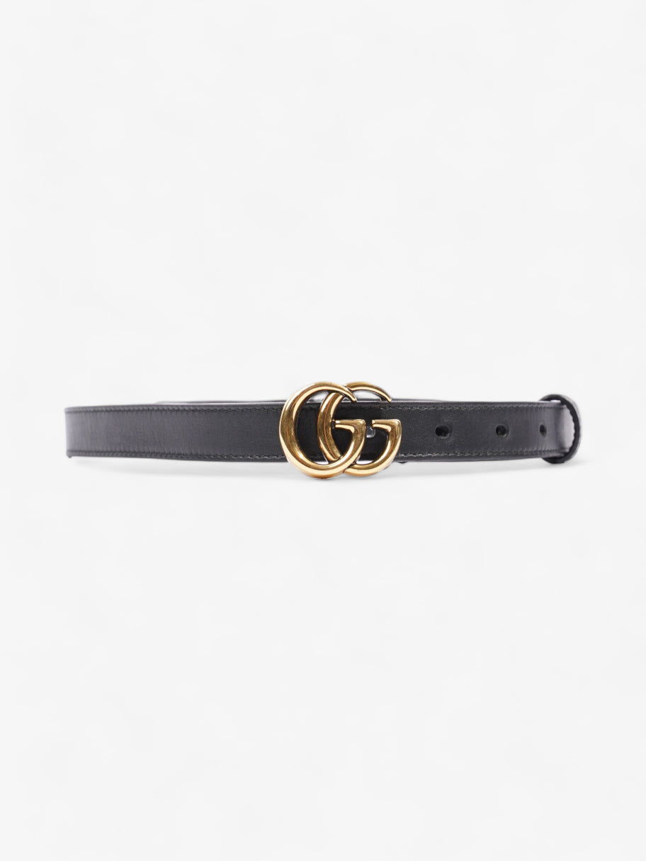 Gucci GG Marmont Thin Belt Black Leather 70cm 28 Luxe Collective