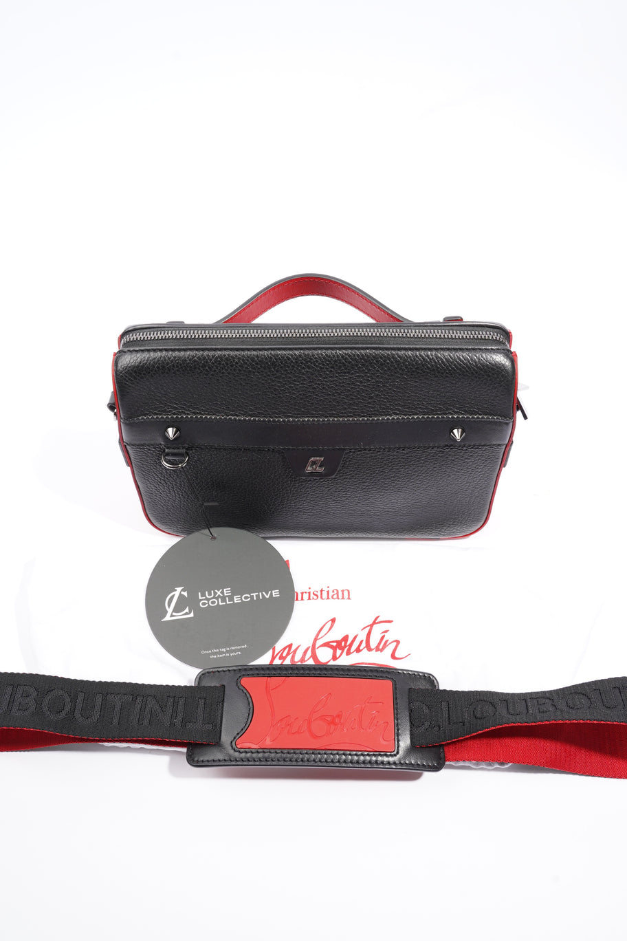 Ruisbuddy Messenger Bag  Black / Red Calfskin Leather Image 8
