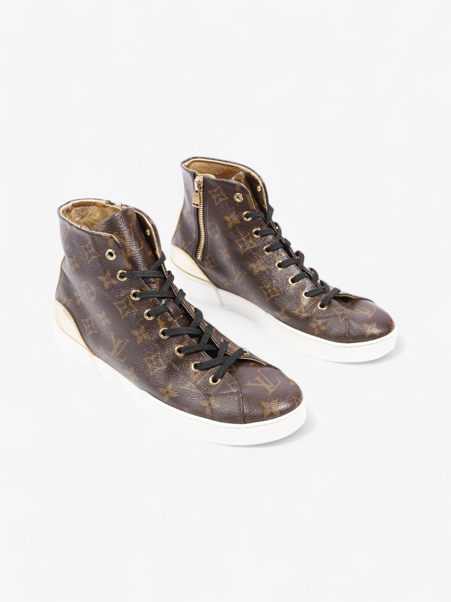 Louis Vuitton Frontrow High-top Sneakers Monogram / Gold Coated Canvas EU 40 UK 7 Image 2