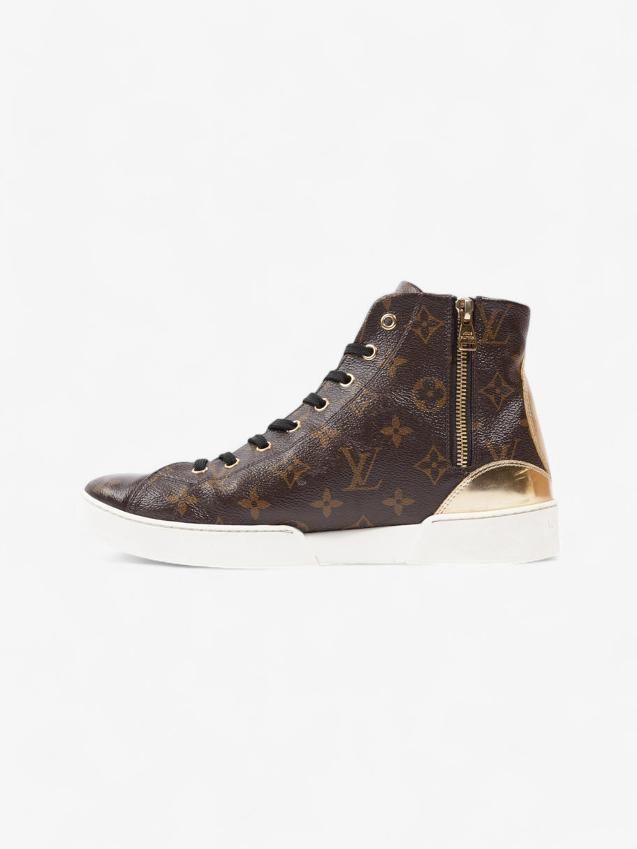 Louis Vuitton Frontrow High-top Sneakers Monogram / Gold Coated Canvas EU 40 UK 7 Image 3