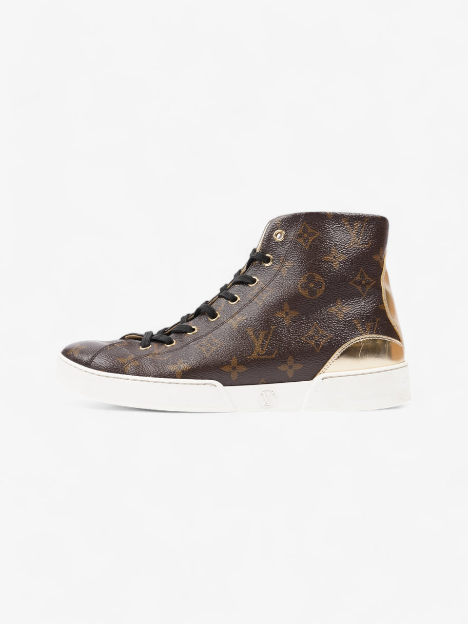 Louis Vuitton Frontrow High-top Sneakers Monogram / Gold Coated Canvas EU 40 UK 7 Image 5