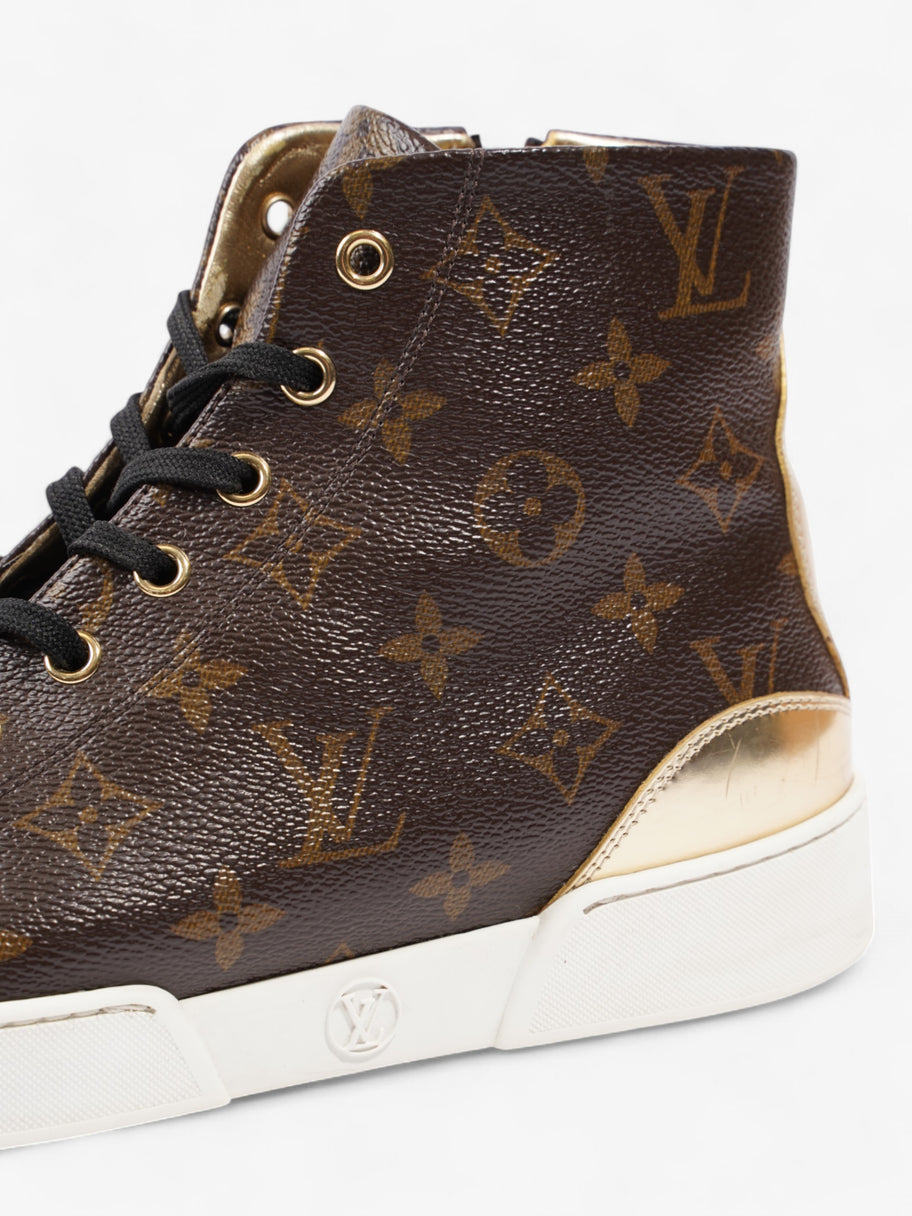 Louis Vuitton Frontrow High-top Sneakers Monogram / Gold Coated Canvas EU 40 UK 7 Image 9