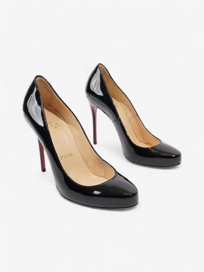  Christian Louboutin Simple Pump 100 Black Patent Leather EU 37 UK 4