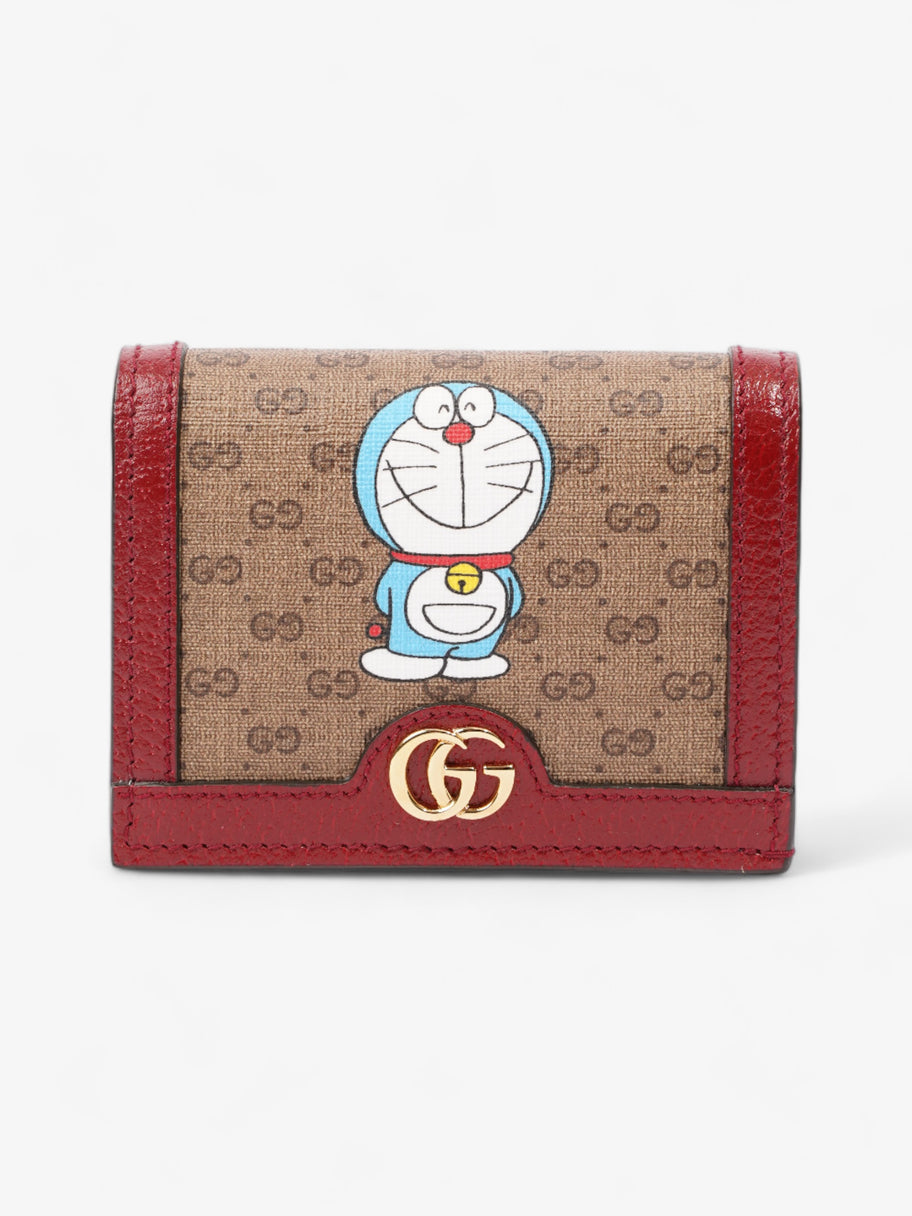 Gucci Doraemon Wallet Red / GG Supreme Coated Canvas Image 1