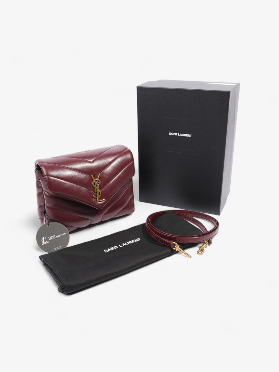 Saint Laurent Toy Lou Lou Burgundy Lambskin Leather Luxe Collective