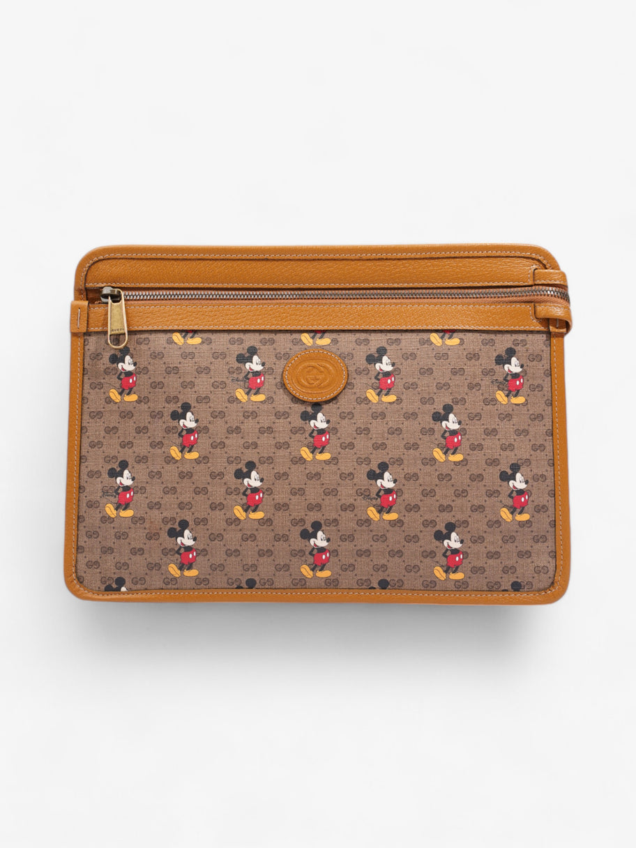 Gucci x Disney Clutch GG Supreme / Tan Coated Canvas Image 1