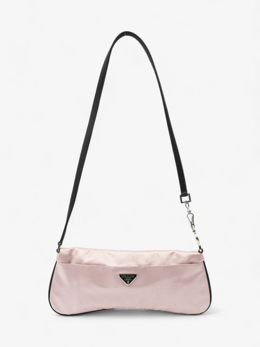 Prada Flap Pouch Pink / Black Satin Image 1