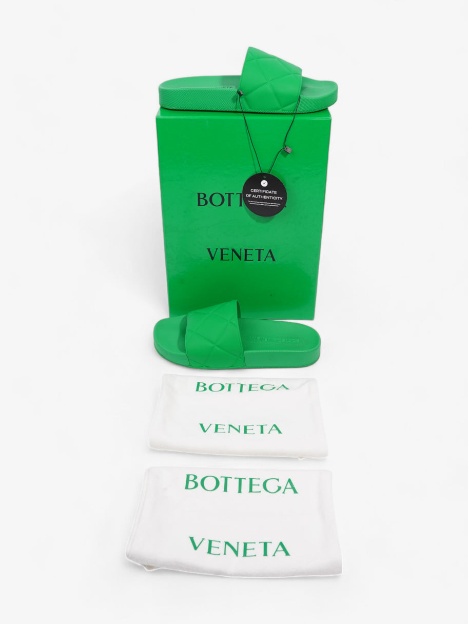 Bottega Veneta Slider Sandal Green Rubber EU 36 UK 3 Luxe Collective