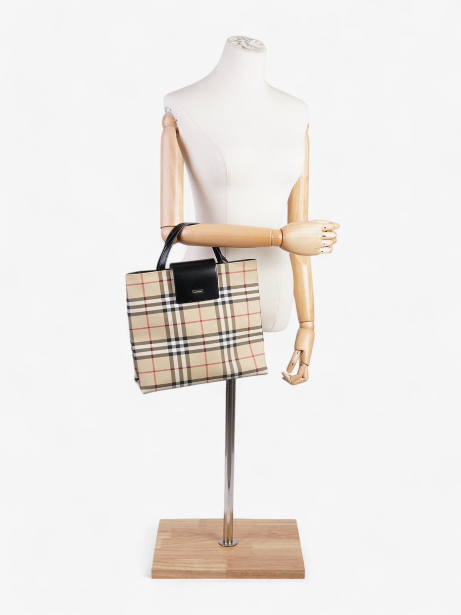 Burberry Check Tote Nova Check / Black PVC Image 2