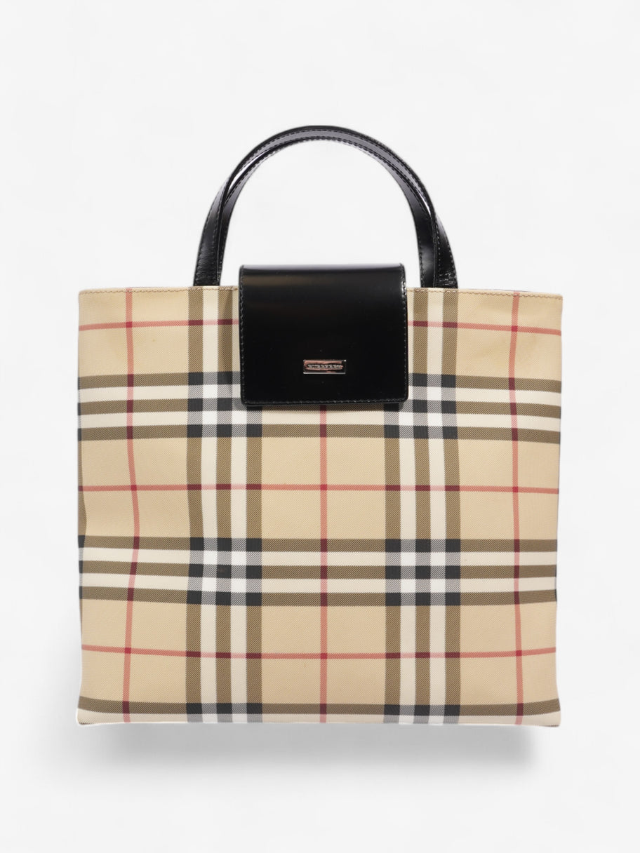 Burberry Check Tote Nova Check / Black PVC Image 1