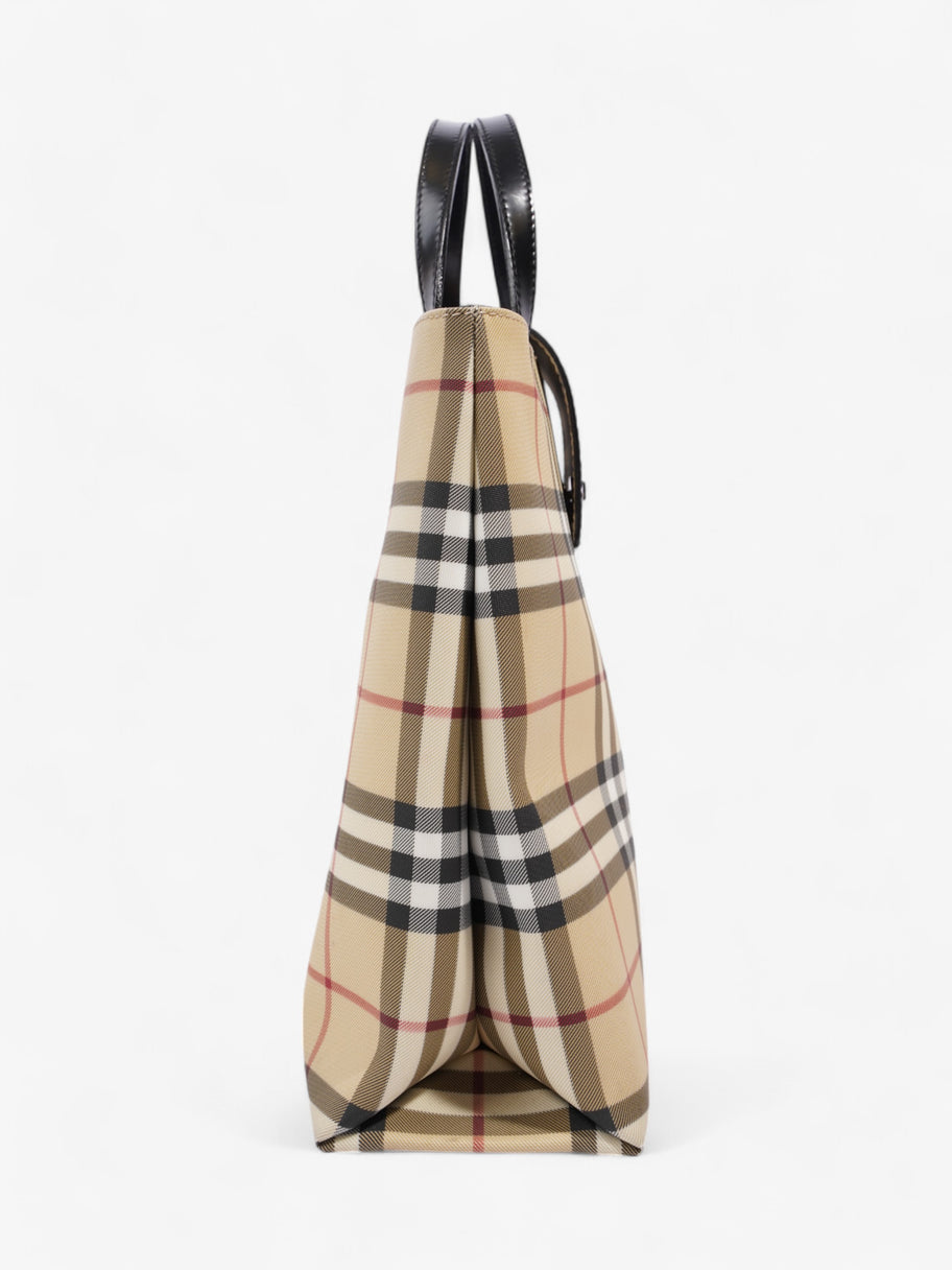 Burberry Check Tote Nova Check / Black PVC Image 5